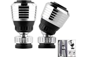 iwobi 360 ° Cabeza Giratoria Filtro Faucet, Filtro de Burbujas Adaptador de Filtro Dispositivo para El Ahorro de Agua En El Hogar