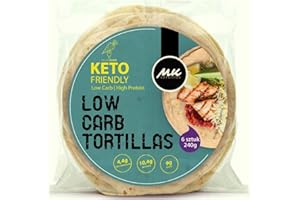 MK NUTRITION KETO Wrap LOW CARB Tortilla 4,4g carbs & 9g protein | 6 Stück (240g) | für Low Carb, Keto & Diabetiker | kebab, quesadilla, pizza