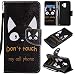 Produktbild Galaxy A6 2018 Hülle, Samsung Galaxy A6 2018 Wallet Tasche Brieftasche Schutzhülle, Carols PU Lederhülle Flip Hülle im Bookstyle Cover Schale Stand Ständer Etui Karten Slot Schutzhülle Tasche Wallet Case für Samsung Galaxy A6 2018 - DON'T TOUCH MY PHONE