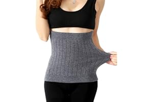 iEasey Unisex Dicke Kaschmir Nierenwärmer Damen Herren Winter Thermische Rückenwärmer Elastisch Taille Wärmer Wärmegürtel Rückenbereich Lendenwärmer Leibwärmer zur Rückenpartie Schmerzlinderung