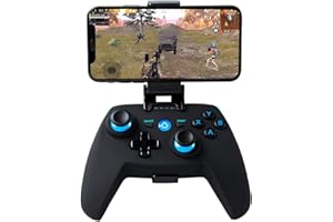 LONGLU Drahtloses Gamepad, programmierbarer professioneller Gamecontroller für Telefon/Tablet/PC/PS/VR/TV/Switch, Gamepad-Joystick, kompatibel mit iPhone/iOS/Android/Windows