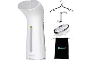 WiredLux Clothes Steamer, Clothes Steamer Handheld for Holidays & Home, Compact & Portable, 25s Heat-up & 100% Leakproof, Vertical Garment Steamer, Travel Accessories Included