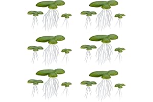 LuckyOpt 1 Pack Swimming Plants, Mini Pond, Plastic Aquarium Swimming Plants, Pond, Duckweed Pond Plants for Fish Tanks, Aquariums (1)