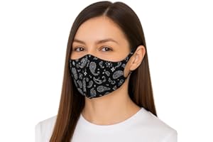Komonee Face Mask Washable Reusable Paisley Dustproof Cloth Mouth Cover Covering For Men Women Outdoors Indoors Cycling Ski Protection