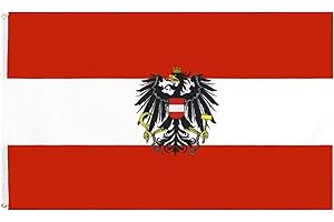 Stormflag Österreichische Flagge mit Adler Fahne Austria 3x5ft Nationales Emblem Österreichs mit Adler Flaggen 90cmx150cm Polyester 90g/m2