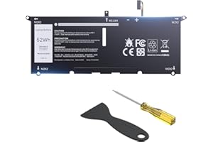 Oillvi 7.6V 52Wh DXGH8 Laptop Battery for Dell, Replacement Battery for Dell 0H754V XPS 9370 9380 7390 Series Inspiron 13 5390 5391 Series Inspiron 7400 7490 Series Inspiron 7391 2-in-1 Series