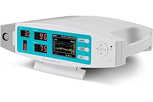 Pulox PO-900 Oxymètre de Pouls stationnaire - Mesure de la saturation en oxygène, fréquence de pouls et valeur PI - Avec alarme et logiciel