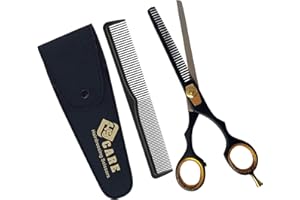 YSCARE Ciseaux de coupe de cheveux professionnels en acier inoxydable japonais 16,5 cm Vis de tension de réglage fin Ciseaux de qualité supérieure pour coupe de cheveux (Amincissement 6.5")