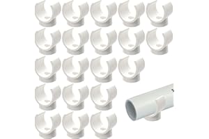 LEMLIN Lot de 20 clips de fixation de tuyau en PEX 16 mm - Lot de 20 crochets en U - Pinces de serrage - Convient pour vissage