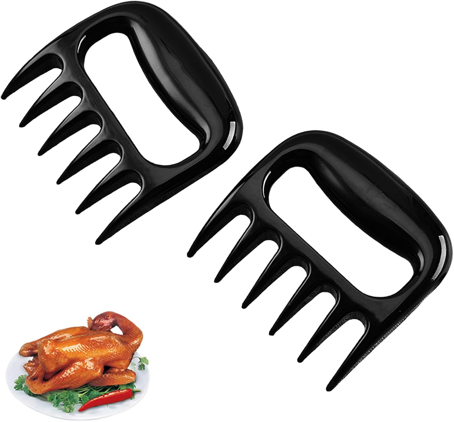 Meat Shredder Claws, Pulled Pork Meat Shredder Shredding Forks BBQ Claws,Not Easy to Corrode,High Temperature Resistance (ABS-Plastic)