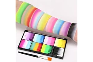 KARLOR Paleta farb do twarzy, 24 kolory z pędzlem, farba do twarzy, farba do makijażu, farba do twarzy, na festiwal, Halloween