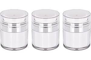 ENLACE 3 sztuki Airless dozownik z pompką, 50 ml, pojemnik na krem, butelka próżniowa, do wielokrotnego napełniania, pojemnik na pompkę podróżną, butelka próżniowa na krem, przenośny pojemnik kosmetyczny, pusta butelka z pompką