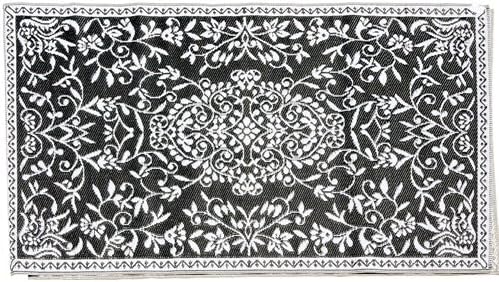 herstera Garden 15002001 Carpet, PVC, Black and White, 120 x 180 cm