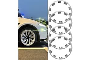 Acrebain Protector de llanta de 20 pulgadas para Tesla Model Y Juniper 2026, 4 piezas Tesla Model Y 2025 Refresh ABS, accesorios de protección de llantas de 20 pulgadas (plateado)