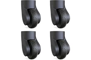 KRENIE Suitcase Wheel Covers for Travel Protection – 4 Pack Silicone Luggage Wheels Protectors – Noise Reduction Wheel Guards for Spinner Trolley – Universal Fit Suitcase Accessories for Airport Travel