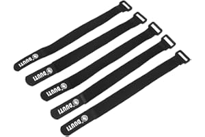 FDIT Gloglow Duuti Lot de 5 Sangles de Fixation réglables en Nylon pour vélo Noir