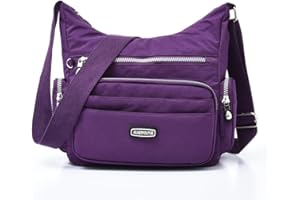 Estwell Umhängetasche Damen Kleine Schultertasche Handtasche Damentasche Wasserdicht Nylon Multifunktionale Crossbody Bag für Arbeit Schule Shopper