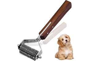 Flamia & Jabz Professional Rake (Dematting Comb) for Undercoat Grooming of Dogs, Cats & Pets (16 Blades)