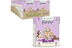 Naturediet - Feel Good Wet Dog Food, Natural and Nutritionally Balanced, Puppy, 390g (Pack of 18)