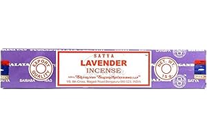 Satya Nag Champa Lavender Incense Sticks | x1 pack | comes with SAMASIA bookmark | Incense can be used for Aromatherapy, Yoga, Meditation and Relaxation