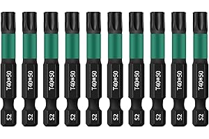 UBESTHS Torx Bit T40, Schraubendreher Bits Set 10 Stück, 1/4" Sechskantschaft, 50mm Länge mit Box