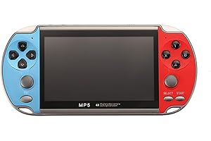 Fesjoy X7 Console de jeu vidéo 4,3" - Double rocker - 8 Go de mémoire intégrée - 1000 jeux MP5 - Sortie TV