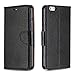 Produktbild Bear Village® iPhone 6 Plus/iPhone 6S Plus Hülle, Hochwertige Magnetischen Brieftasche Leder Hülle Tasche mit Handschlaufe und Kartenfach für Apple iPhone 6 Plus/iPhone 6S Plus, Schwarz