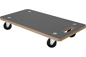 BURI Chariot de transport pour meubles - 29 x 58 cm - Charge maximale : 250 kg - Planche à roulettes robuste avec roulettes pour charges lourdes - Pour meubles, atelier, déménagement et entrepôt (1 pièce)