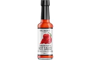 CHILLI MASH CO. Carolina Reaper Hot Chilli Sauce 150ml - Chilli Mash Company - Vegan Citrus Hot Sauce Made with Mango, Passionfruit and the World's Hottest Chilli