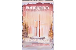 Maybelline New York Cofanetto Idea Regalo di Natale con Pochette Glitterata, Con Lucidalabbra e Matita Labbra, Make-Up in The City 2025, Lifter Gloss, Gloss Ice 002, Lifter Liner Big Lift, 07