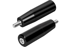 Swpeet 2 st M8 × 80 mm hane gängad stam roterande handhjul, maskinhandtag, roterande knopphandtag, vevhandtag roterande handh