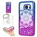 Produktbild Hülle Galaxy S7 EDGE (5,5 Zoll) Hülle Transparent Hardcase,3D Galvanotechnik TPU Kreative Liquid Bling Hülle Case Für Samsung Galaxy S7 EDGE (5,5 Zoll),Dynamisch Treibsand Flüssige Fließend Wasser Glitter Sparkle Klar Hart Plastik Tasche Kristall Handytasche Rückseite Hülle Schale Etui Für Samsung Galaxy S7 EDGE (5,5 Zoll) + Schlüsselanhänger (R) (8)