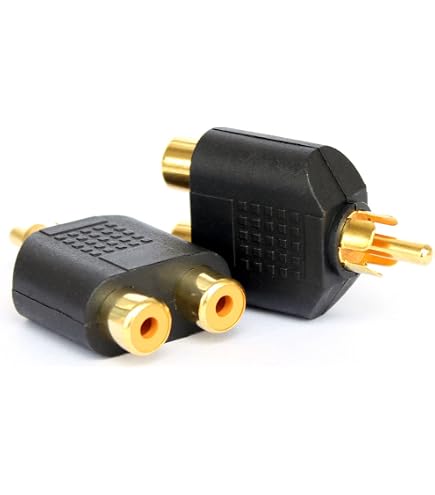 Câble Y RCA 1 Femelle Vers 2 Mâles - 15 Cm | Splitter Audio Pour Subwoofer, Ampli | Connecteurs Dorés & Blindage Cuivre