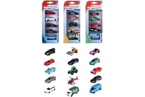 Majorette - Street Cars Set 5 Pezzi, Confezione da 5 Automobili in Metallo pressofuso, Modellini Die-Cast Collezionabili, 3 Assortimenti Differenti, ASSEGNAZIONE CASUALE, +3 anni, 8501004000