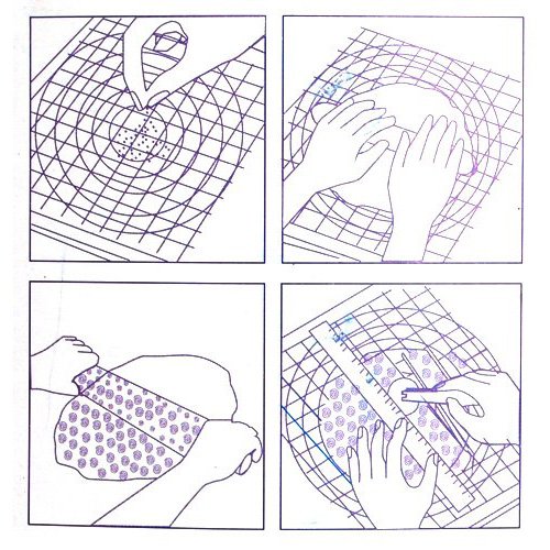 Lilablaue SpiNudelholz mit Blumenmuster, mit Verpackung - 4