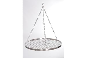 GRILLTANTE Ø 60 cm - Barbecue pivotant en acier inoxydable V2A - Espacement des barres de 14 mm - Grille de cuisson pivotante - Brasero - Barbecue rond