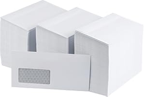 ‎DRUCK.DE 250 Stück Kuverts - Briefumschläge - C5/6 Kuvert mit Fenster - weiß - selbstklebender Haftfix Verschluss - Papierumschläge für Rechnungen, Briefe, Einladungen, Grußkarten