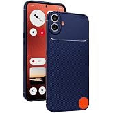 UnDePlus Nothing Phone 1 CMF ile uyumlu Kılıf Karbon Silikon Case Lacivert