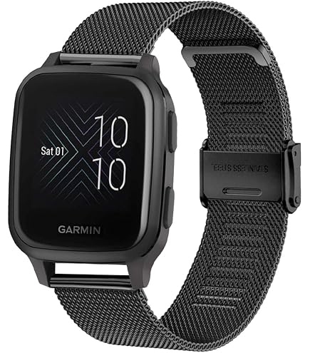 cinturino per Garmin Venu Smartwatch - 12,1 + 9,2 cm lunghezza, 20mm ampiezza, silicone, nero | 888300842