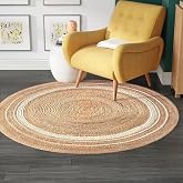 V.V.S.Enterprises, Jute Carpet for Living Room, Bedroom Rug, Hallway and Entryway Mat, Handwoven Area Rug for Interior Stylin