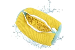 ISIVOUS 2 Stück Schuhwaschbeutel Waschmaschine, Schuhe Wäschesack Sneaker mit Reißverschluss, Wiederverwendbarer Schuhwaschbeutel, 360° Reinigungsflusen Schonen Sowohl Schuhe als Auch Waschmaschine (Gelb)