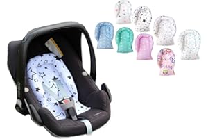Sweet Baby ** Softy Design Seat Reducer ** Newborn Insert / Head Cushion for Baby Car Seat Size 0/0+ (Twinkle Stars Rose)