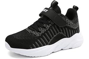 Famzuneu Turnschuhe Jungen Mädchen Sportschuhe Kinder Leicht Mesh Hallenschuhe Sport Schuhe Atmungsaktiv Laufschuhe Flach Dicker Boden rutschfest Sneaker mit Klettverschluss
