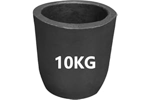 LSMIITTH Crisol de grafito de arcilla de 10 kg para refinar fundición de metal