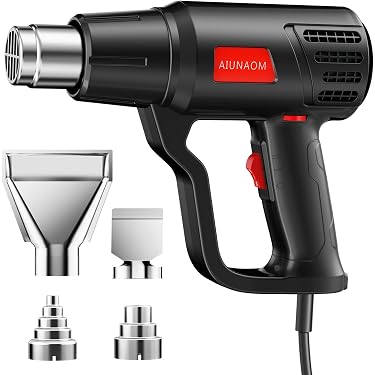 Pistolet à Air Chaud Sans Fil 21V Uaoaii – 2 Batteries 4,0Ah Incluses, Jusqu'à 550°C