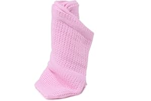 DUDU N GIRLIE Baby Blanket for Newborn | Warm & Cosy Cellular Baby Blanket | 100% Extra Soft Breathable Cotton, Pram/Travel/Moses Basket (90 x 70 cm) Pink.