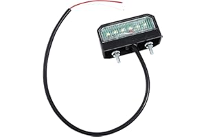 Eacalyc 1 x Luz de Matrícula LED, Lámpara de Matrícula Trasera LED Luz de Placa de Matrícula 12~24V Impermeable para Coche, Remolque, Vehículo o Camión