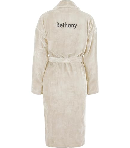 Peignoir De Maison Kimono écru Avec Broderie Trèfle Dorée - Taille S, Occasion Très Bon état