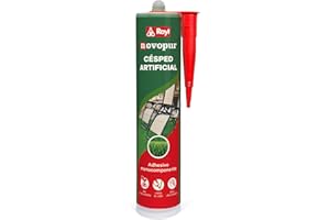Rayt 1315-13 Novopur Cartucho de Adhesivo monocomponente de poliuretano para césped artificial y también pavimentos de goma, caucho y PVC. Color verde. Secado en 30 minutos. 300 ml