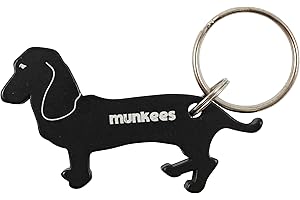 munkees 34528 Otwieracz do butelek Jamnik Brelok Czarny